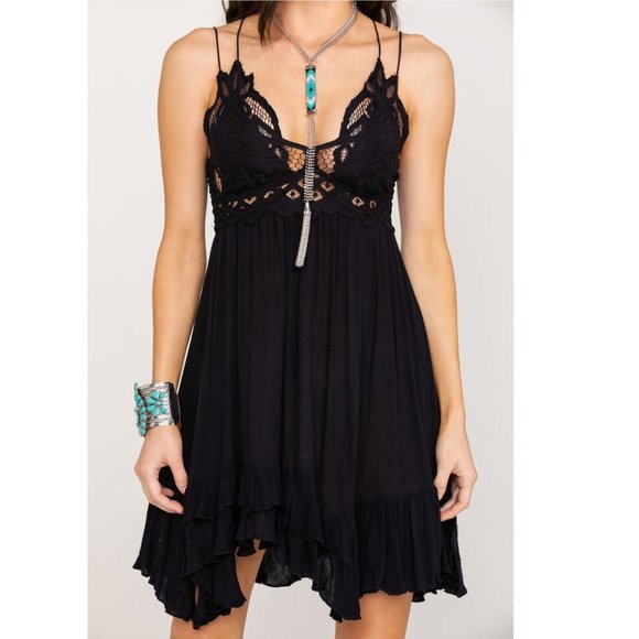 💋 NWT! Free People FP Adella Slip Dress Lace - Picture 12 of 14